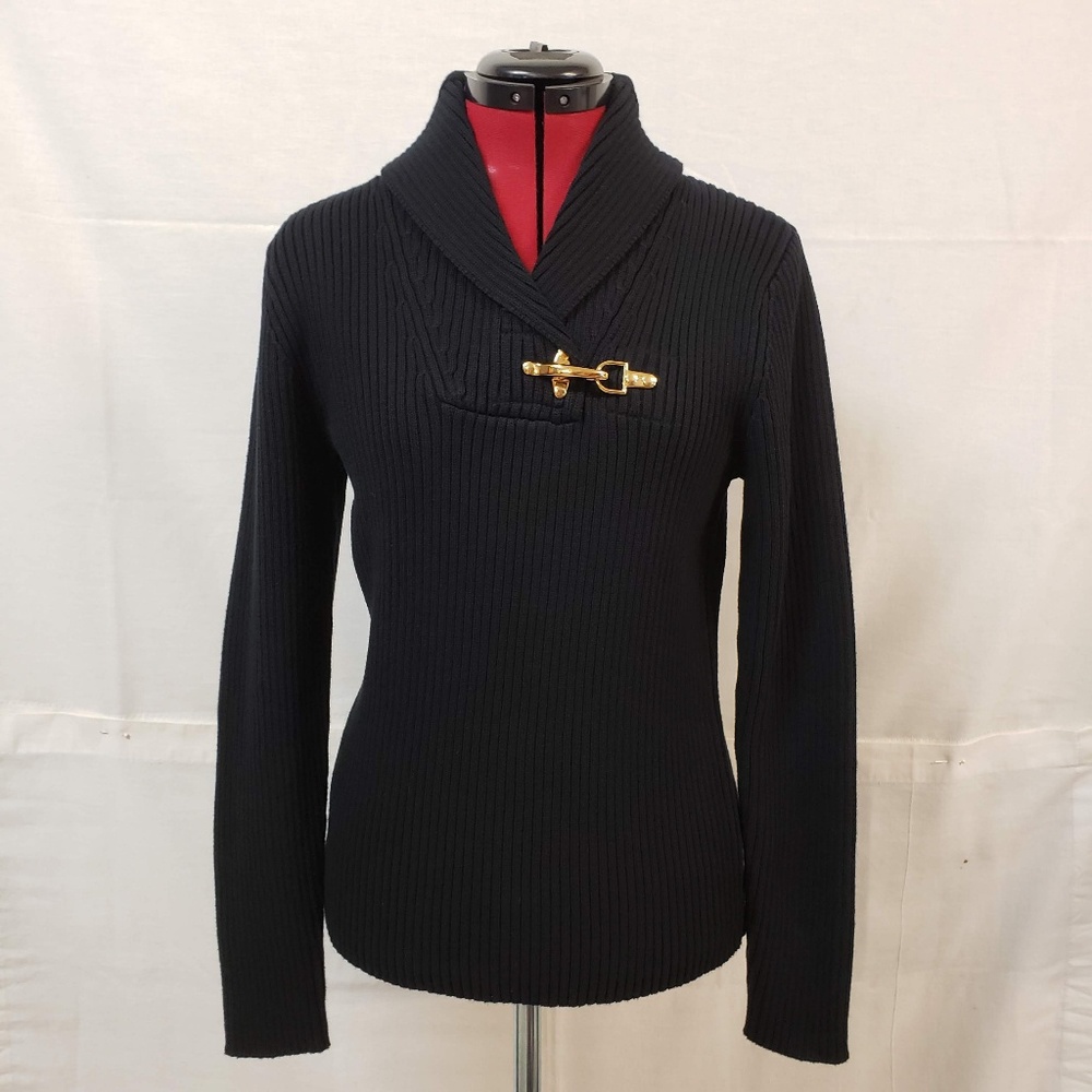 Ralph Lauren Black Label Knit Black Sweater Large